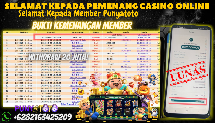 Bukti JP Live Casino - 24D Spin