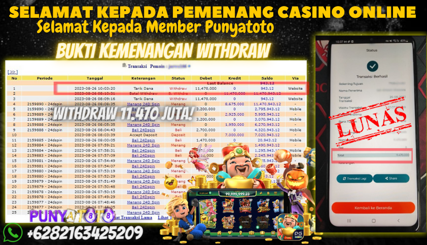 Bukti JP Live Casino - 24D Spin